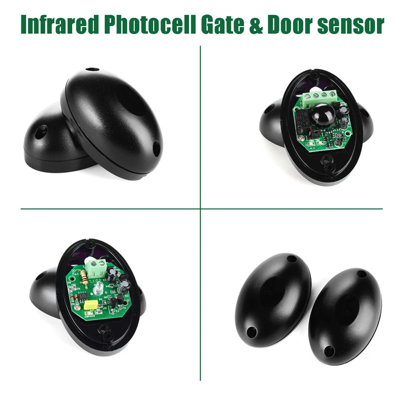 12V/24V Egg Shape Active Infrared Beam Sensor Barrier Detector With 2 photocells For Window Door Garage Door Gates