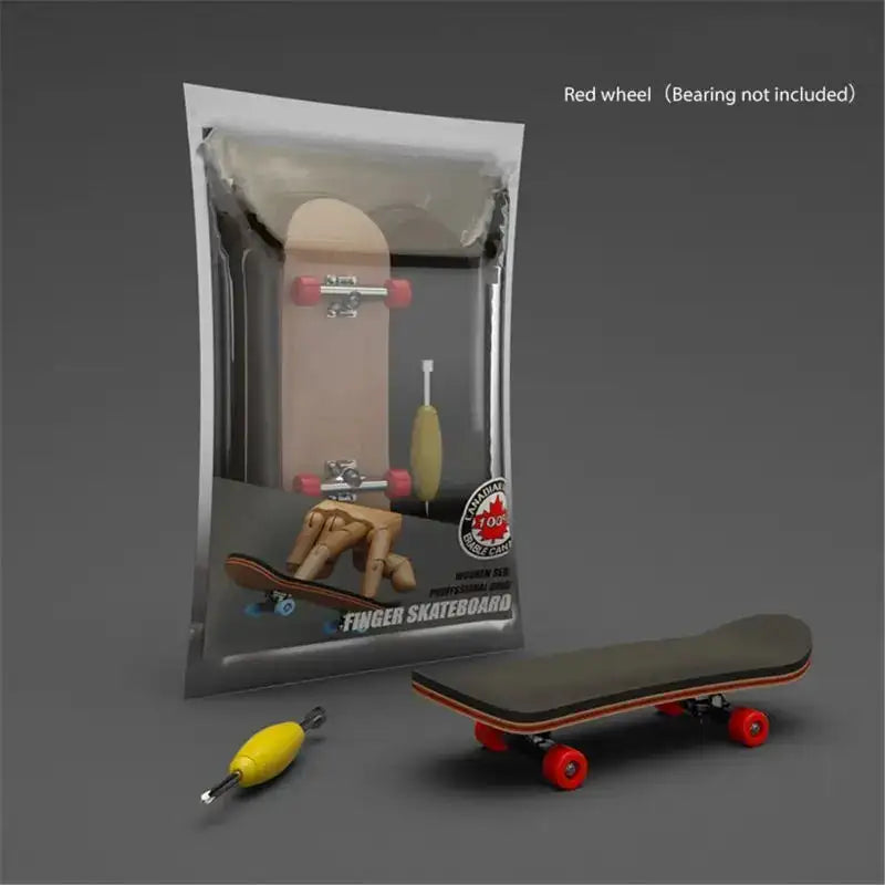 Finger SkateBoard Wooden Fingerboard Toy &ndash; Stunts Kit 4-A
