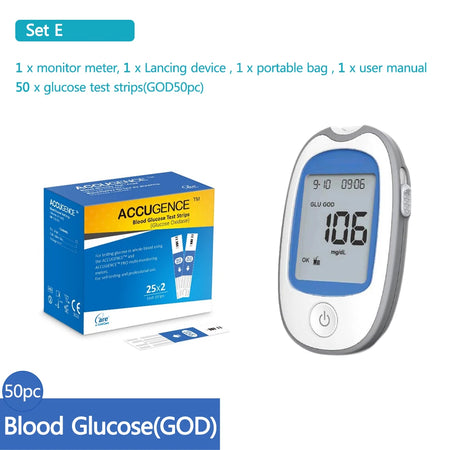 4 in 1 Home Medical Multifunction Blood Glucose Meter &ndash; Accurate Blood Sugar and Ketone Testing Set E / CHINA