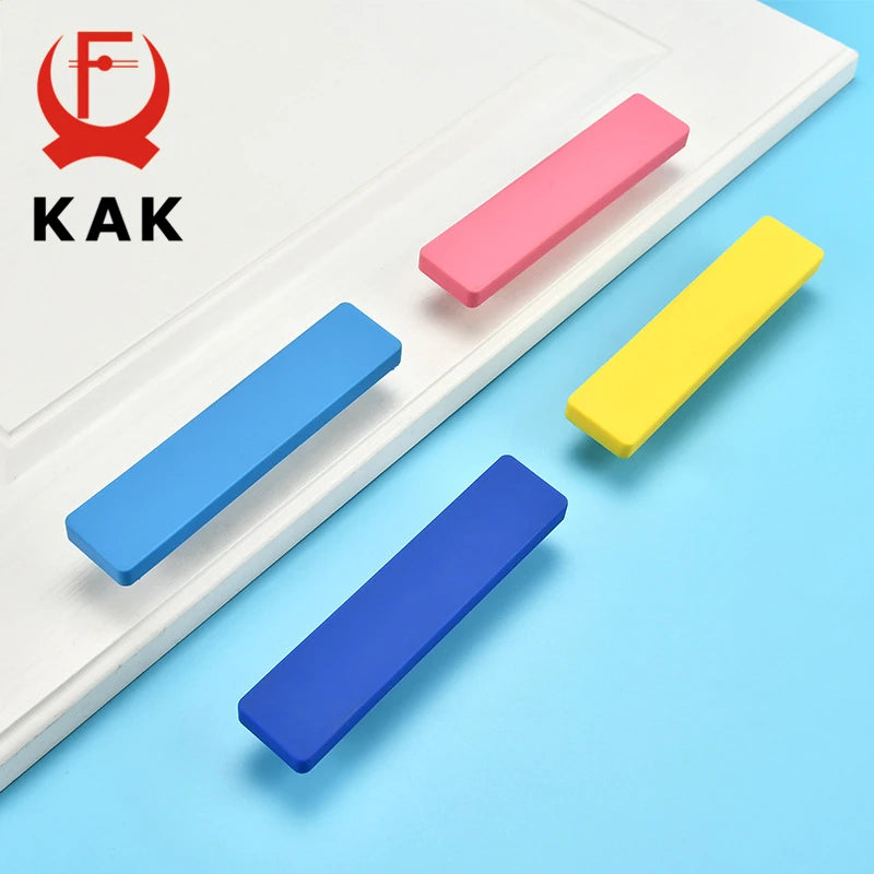 Ручки и knobs для детской комнаты KAK с мультяшным дизайном, безопасные из ПВХ