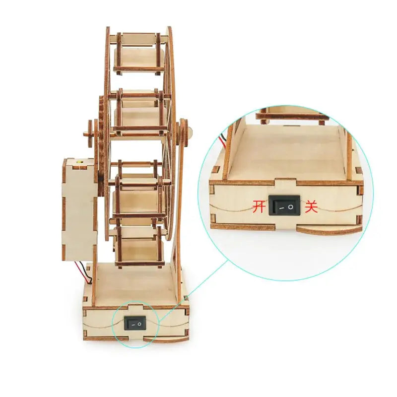 Creative Electric Ferris Wheel DIY Science Set Wooden Puzzle Craft Technology Educational Toys for Children Gift Idea by InterCyprus Trading Ltd