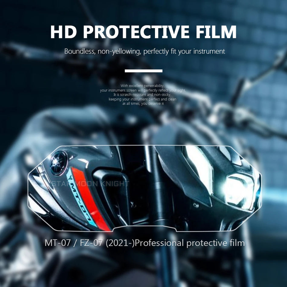 Protetor de Ecrã em TPU para Painel de Instrumentos Yamaha MT-07 2021-2024 Resistente a Riscos