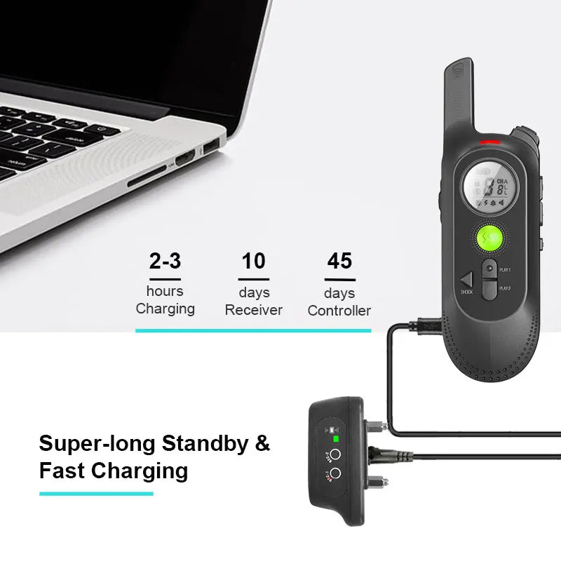 PetEdu Waterproof Dog Training Collar with Remote Voice Commands and Vibration