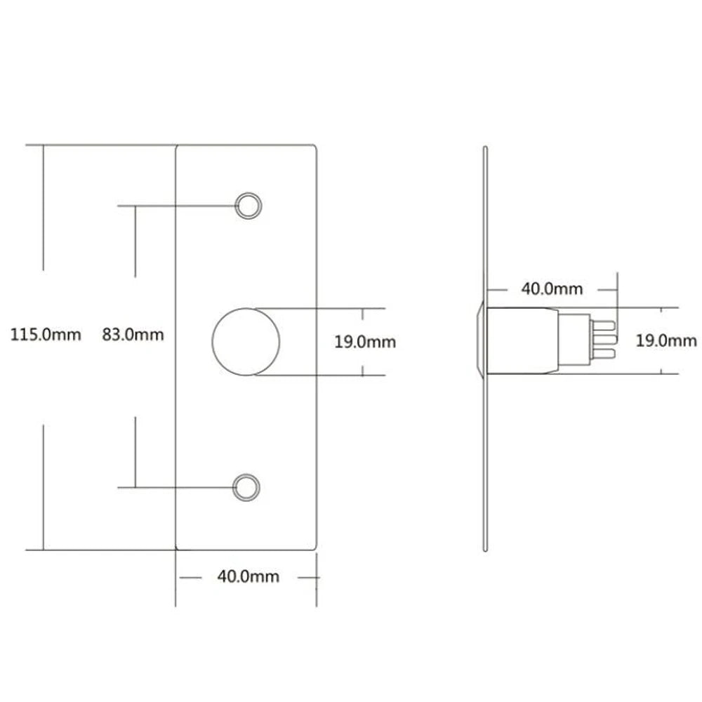 S840L Exit Button Push Switch &ndash; Backlit 500000 Cycle Life