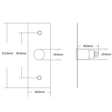 S840L Exit Button Push Switch &ndash; Backlit 500000 Cycle Life