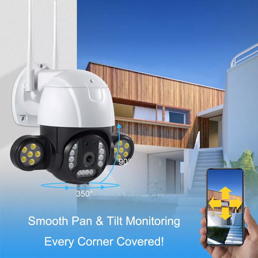 Κάμερα ασφαλείας 5Mp Wi-Fi  V380 PRO εξωτερικού  χώρου για μεγάλα σπίτια, εργοστάσια, αποθήκες και κτήματα.