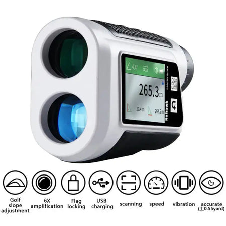 Touch Screen Golf Range Finder 600m Flag Lock KMC600 LCD white C / 1500m