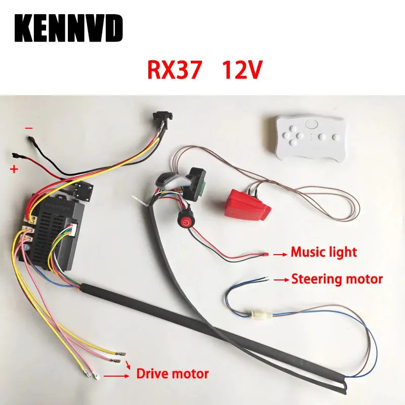 DIY 24V 200W wire harness for children's electric car with switch and remote control receiver Ride On Toys Accessories set by InterCyprus Trading Ltd