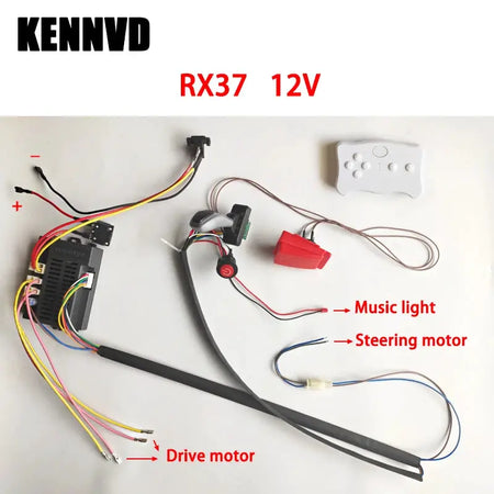 DIY 24V 200W wire harness for children's electric car with switch and remote control receiver Ride On Toys Accessories set by InterCyprus Trading Ltd
