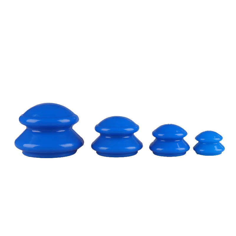 4Pcs Anti Cellulite Vacuum Silicone Cups Set &ndash; Detox Boost blue