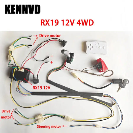 DIY 24V 200W wire harness for children's electric car with switch and remote control receiver Ride On Toys Accessories set by InterCyprus Trading Ltd