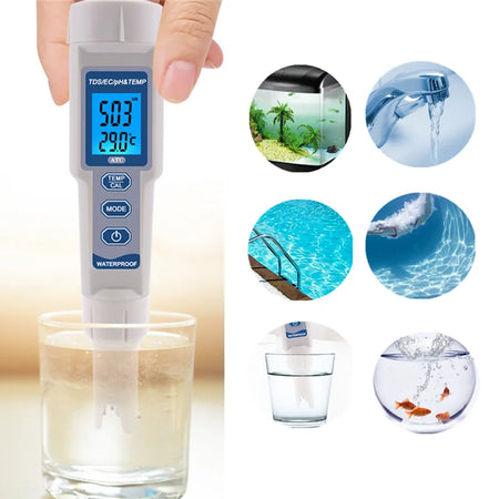 PH-686 4 in 1 Water Quality Meter &ndash; Waterproof ATC Temp