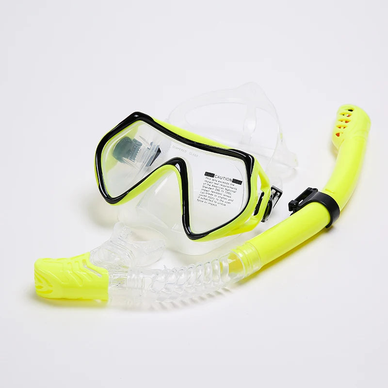 Professional Silicone Skirt Scuba Diving Mask &amp; Snorkeling Suit for Adults 1526198Yellow black / CHINA