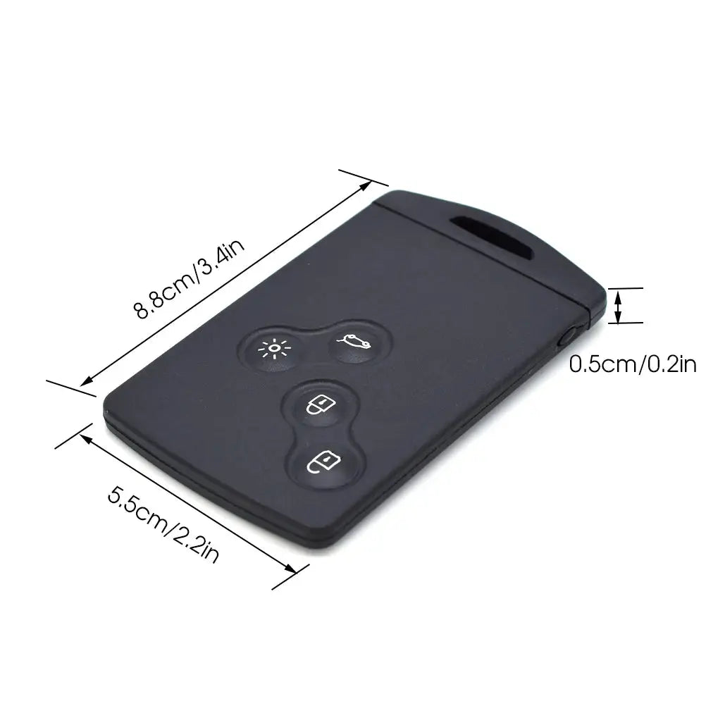 4 Buttons Key Shell For Renault Koleos Megane 2 3 Clio Captur Laguna Fob Remote Smart Card Key Case With Insert Small Key Blade by InterCyprus Trading Ltd