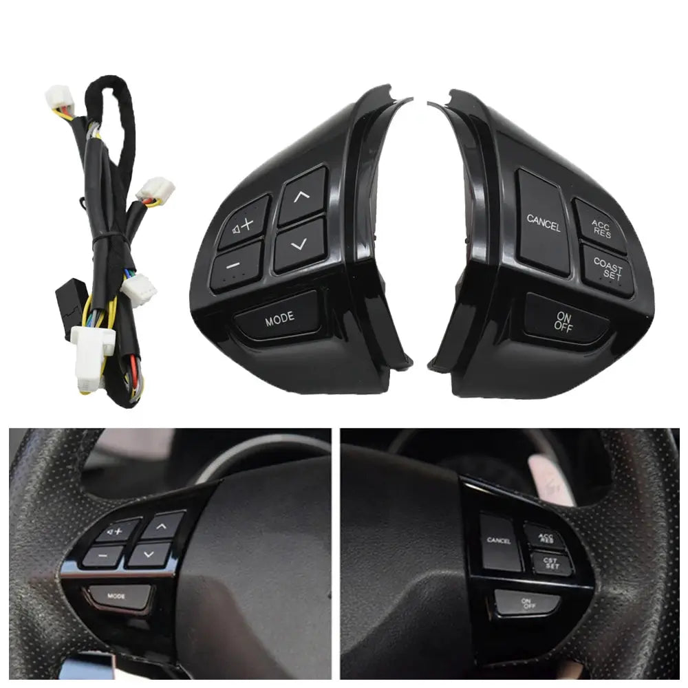Piano black Bluetooth Phone Cruise Control steering wheel switch buttons For Mitsubishi Pajero/Montero Sport(KH) 2008-2012 by InterCyprus Trading Ltd