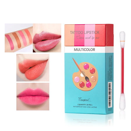 20pcs Non-Stick Waterproof Lip Stain Set multicolor