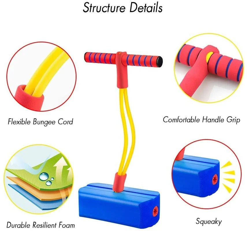 Αφρώδης Πογκό Πάγκος για Παιδιά, Ουδέτερο Παιχνίδι Εξωτερικού Χώρου με Κατασκευή από Καουτσούκ, Δώρο για Ηλικίες 3 έως 6 Παιχνίδια Αυτισμού