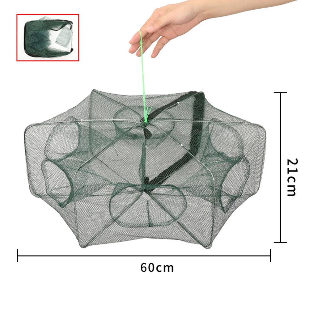 Folding Crayfish Catcher &amp; Fish Trap Nets - Easy &amp; Automatic Trapping Solution