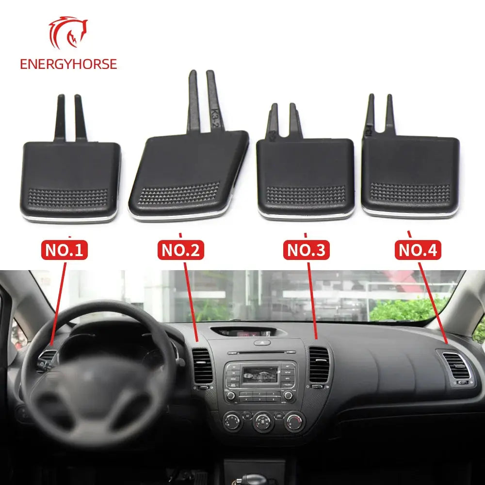 For Kia K3 2011-2018 Front A/C Air Vent Outlet Tab Clip Repair Kit ABS+PC Material Auto Car Accessory by InterCyprus Trading Ltd