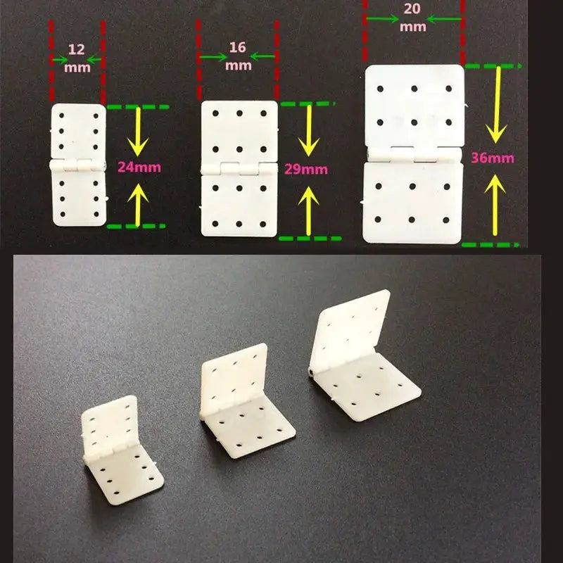 20pcs/lot Nylon & Pinned Hinge 20x36mm 16x29mm 12x24mm For RC Airplane Plane Parts Model Replacement by InterCyprus Trading Ltd