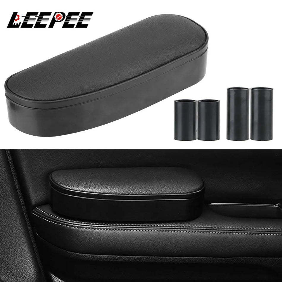 Boîte de rangement pour accoudoir de voiture, hauteur réglable, cuir PU, tapis antidérapant