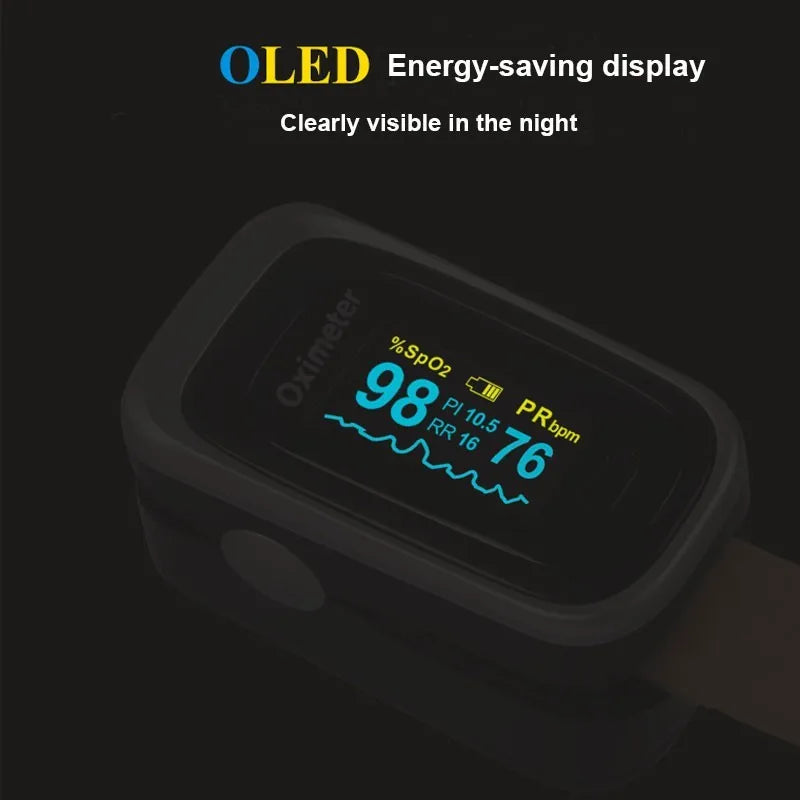 YK-80C Fingertip Pulse Oximeter - OLED Display Readouts