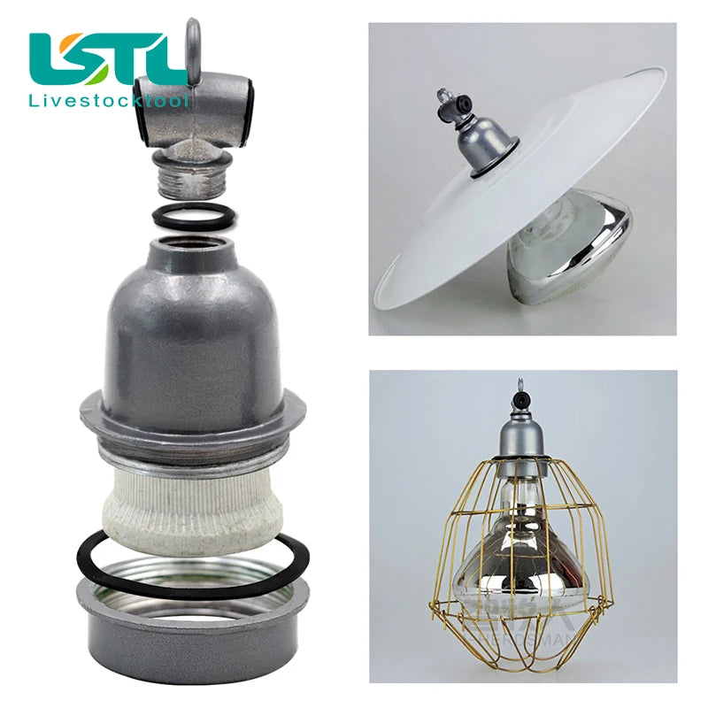 220V Pet Heating Lamp Holder &ndash; Ceramic Construction