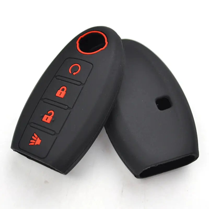 Silicone Car Key Case For Nissan Altima Maxima Murano Rogue Sentra Versa Titan Cover Keyless Remote Fob Shell 4 Button Protector by InterCyprus Trading Ltd