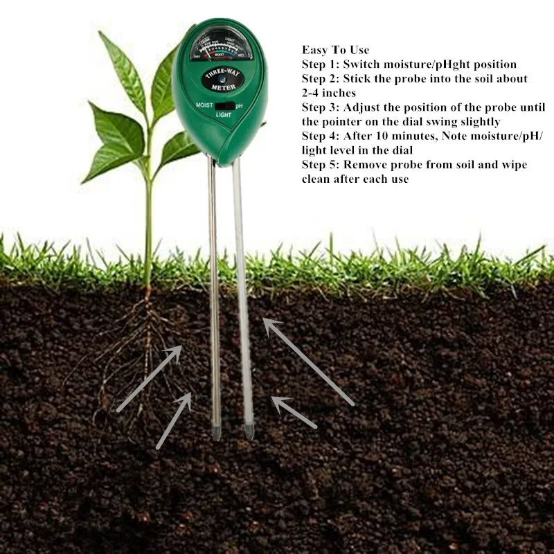3/4 In 1 Digital Soil Meter &ndash; Multi Function Garden Tool