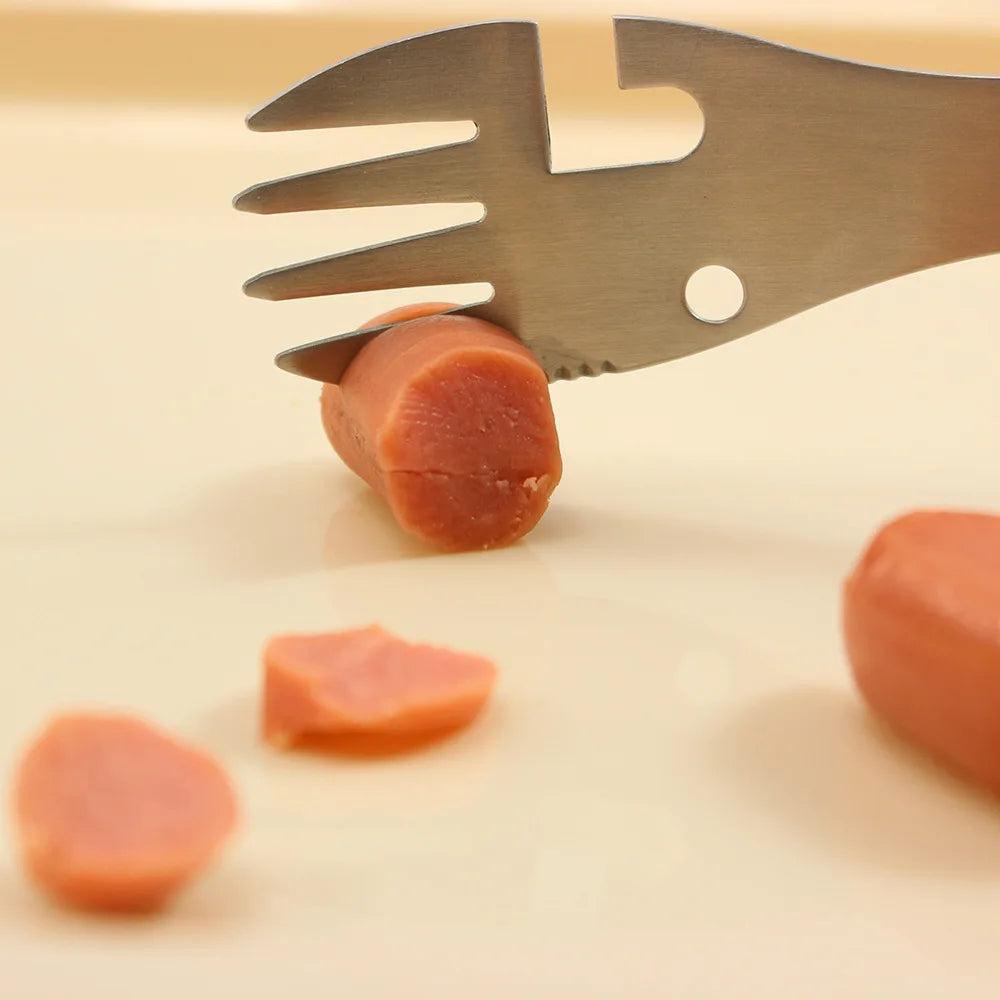 5 in 1 Stainless Steel Outdoor Survival Tools EDC Kit