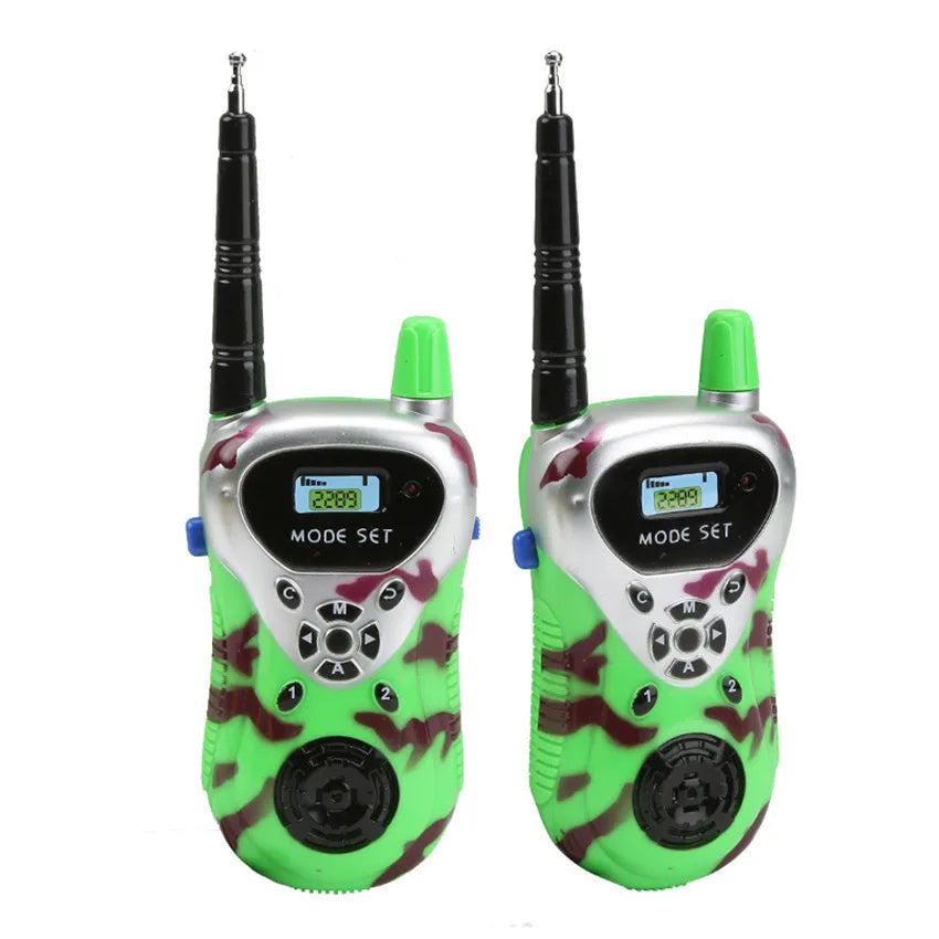 Walkie Talkies 2Pcs 50M 2Ch For Kids &ndash; Lightweight Green