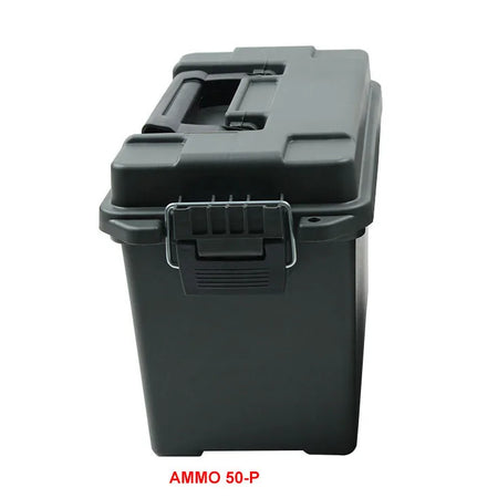 Plastic Ammo Box - Lightweight High Strength Storage Case AMMO 50-P Green