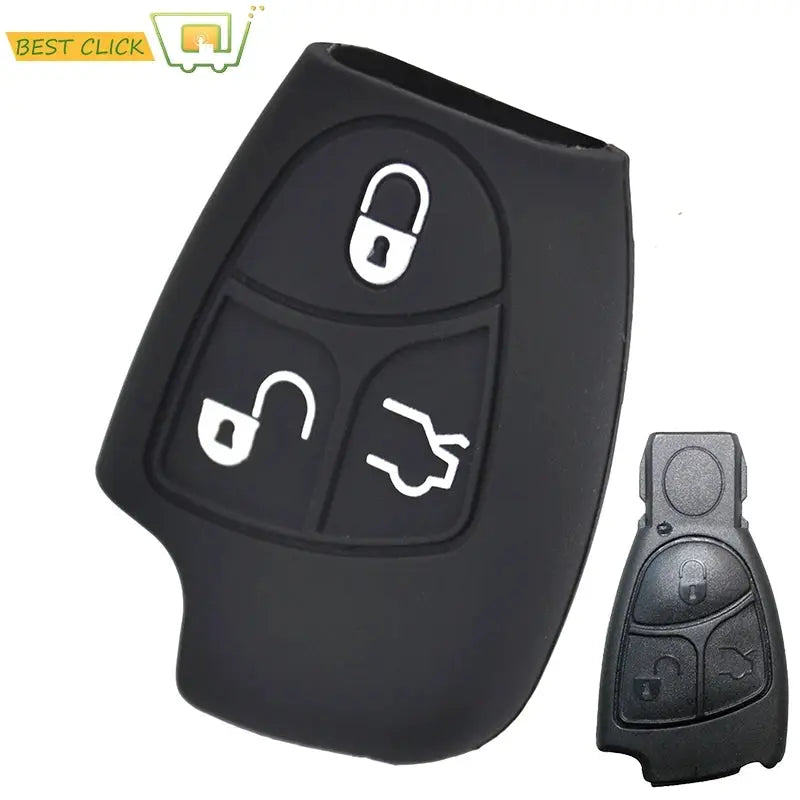 Silicone Key Case Cover For MERCEDES BENZ CLS SL C E S CLASS Keyless Fob Shell Skin Keyring Key Chain Holder Protector by InterCyprus Trading Ltd