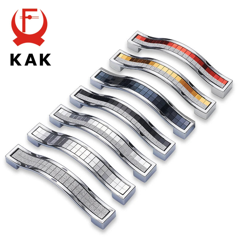 KAK Zinc Alloy Crystal Glass Cupboard Handles Drawer Knobs