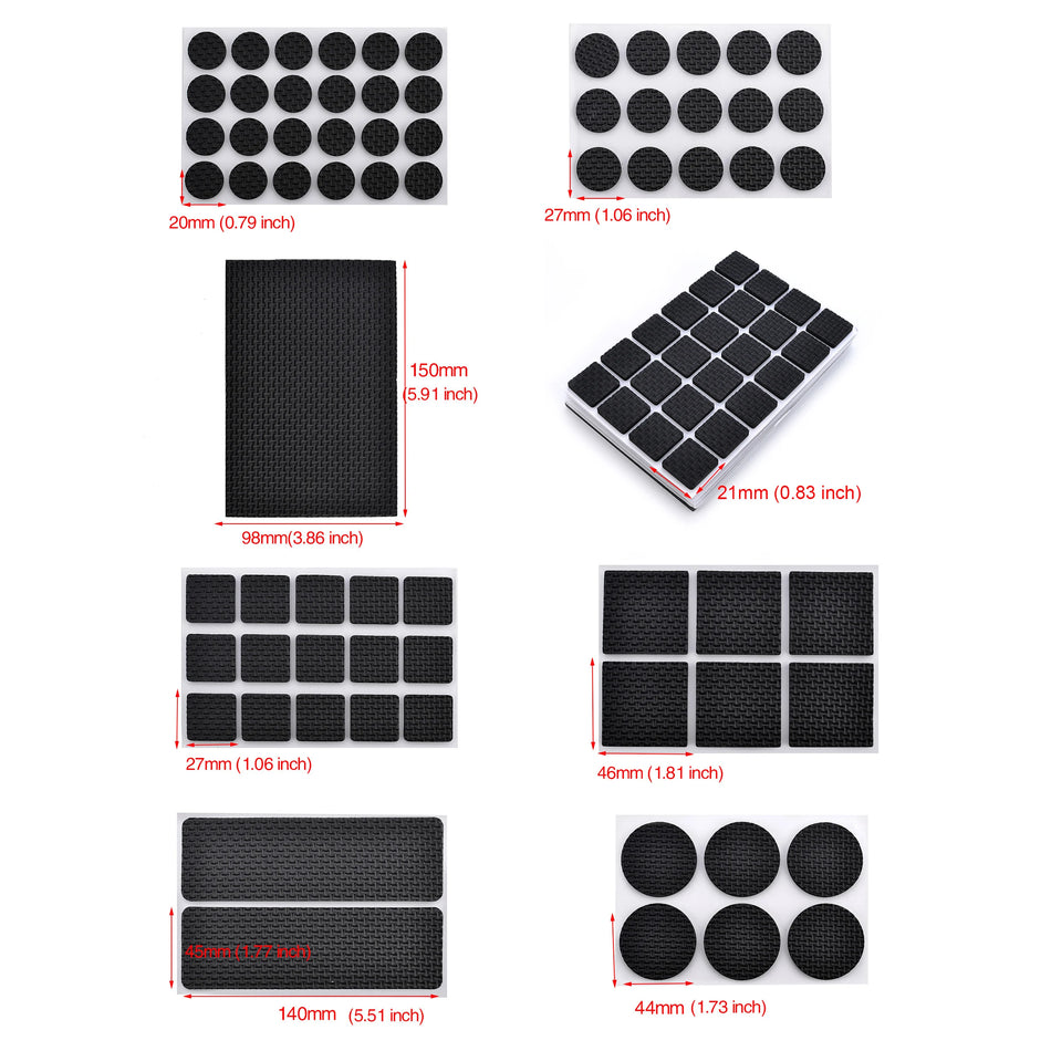 KAK Self Adhesive Leg Pads 10cm Anti Slip Felt Mats Chairs