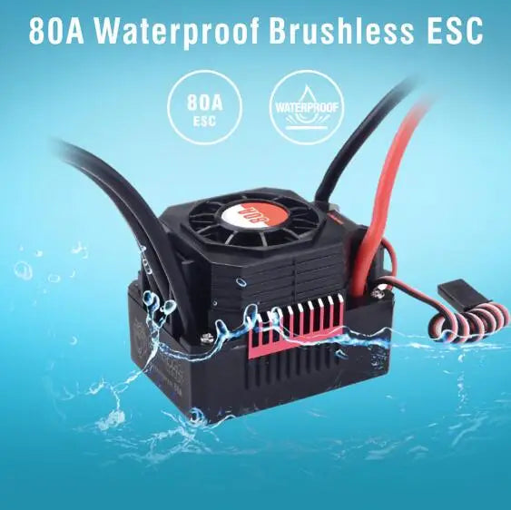 Waterproof 25A 35A 45A 60A 80A 120A 150A ESC Brushless Senseless Speed Controller T / XT60 Plugfor 1/8 1/10 1/12 1/20 RC Car by InterCyprus Trading Ltd