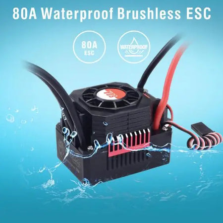 Waterproof 25A 35A 45A 60A 80A 120A 150A ESC Brushless Senseless Speed Controller T / XT60 Plugfor 1/8 1/10 1/12 1/20 RC Car by InterCyprus Trading Ltd