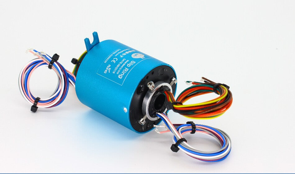Senring Rotary Joint Slip Ring 12.7mm Gold Contacts Of 12 Circuits 10A Through Bore Slip Ring