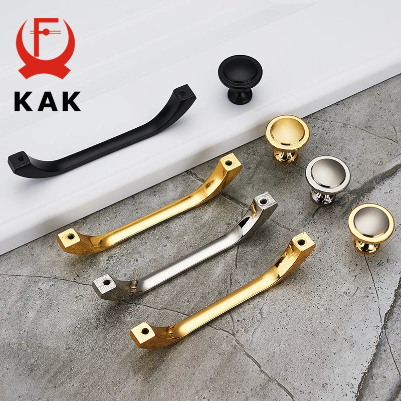 KAK Zinklegering Moderne Kastgrepen Goud Zwart Keuken