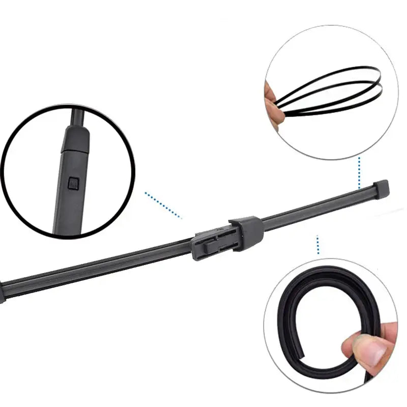 Misima Windshield Windscreen Wiper Blades For VW Polo 6R Hatchback Front Rear Set 2017 2016 2015 2014 2013 2012 2011 2010 2009 by InterCyprus Trading Ltd