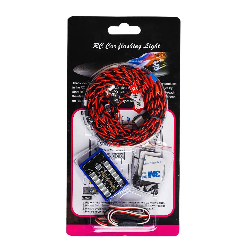 12 Leds Car LED Lamps Light Strobe Lights Kit for 1/10 1/8 HSP TAMIYA CC01 D90 SCX10 RC Car Model by InterCyprus Trading Ltd
