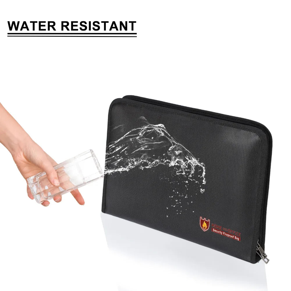 Portable Fireproof Document Bag &ndash; Water Resistant 12 Pockets