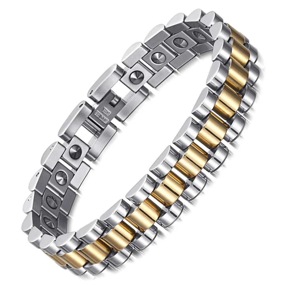 RainSo 99.999% Pure Germanium Magnetic Bracelet for Couples Men Bracelet