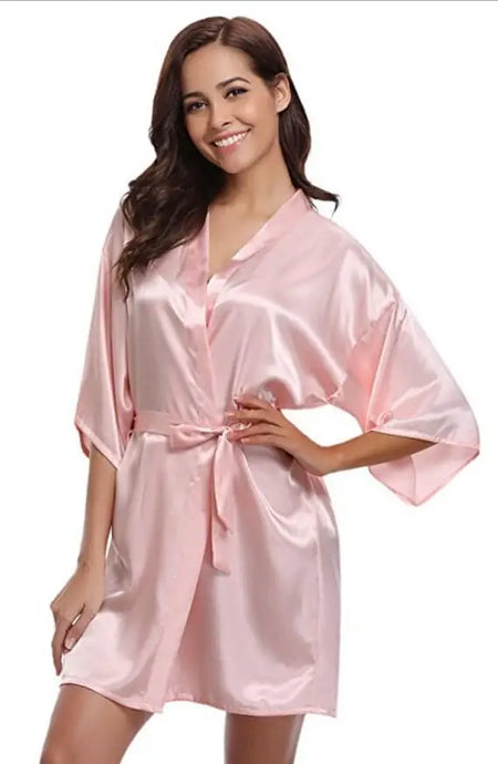 RB032 2018 Silk Kimono Robe Bathrobe - Women's Satin Bridesmaid Dressing Gown