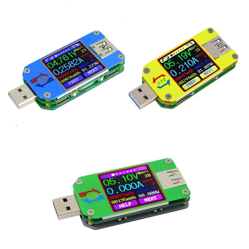 UM Series USB Color Display Tester Micro Voltage Meter Current Detector ...