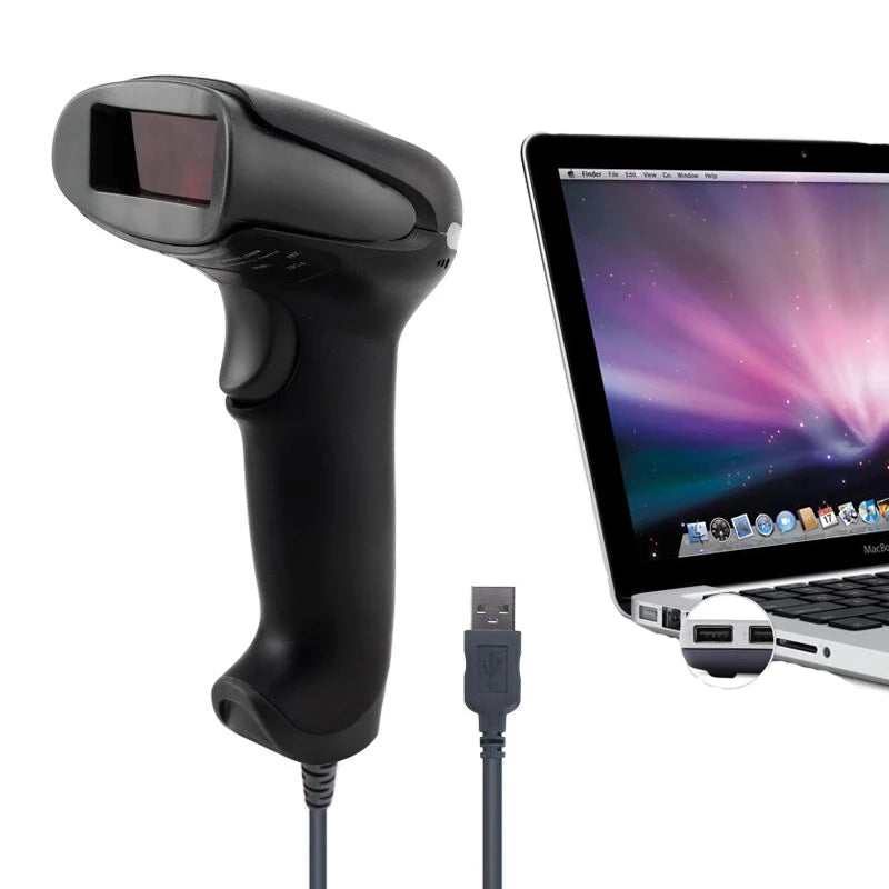 HZTZ HZ-F1 Barcode Scanner &ndash; High Speed 1D USB Reader