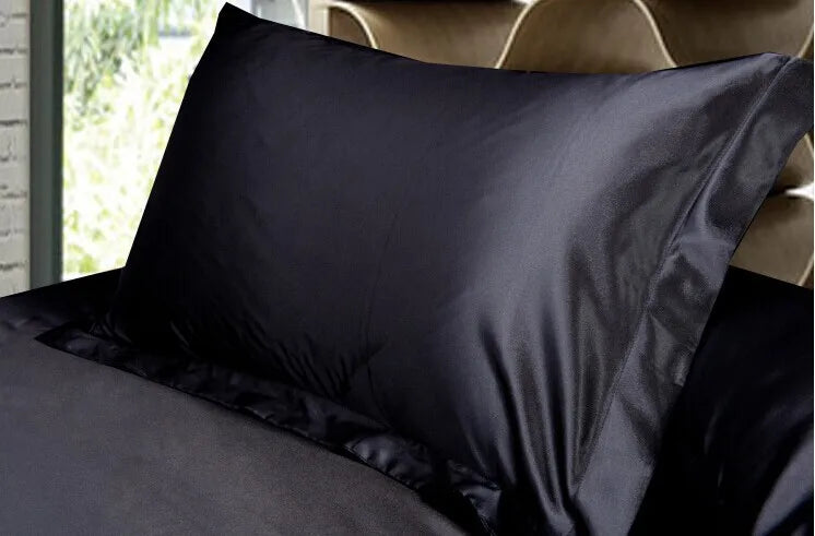 2pcs Silk Pillowcase &ndash; Luxurious Satin Feel black / 50x66cm