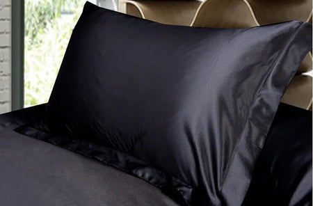 2pcs Silk Pillowcase &ndash; Luxurious Satin Feel black / 50x66cm