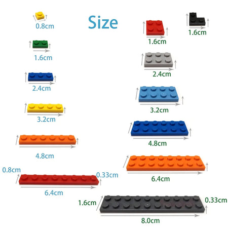 500pcs Thick 1x2 Dots DIY Blocks Bricks &ndash; Lego Compatible