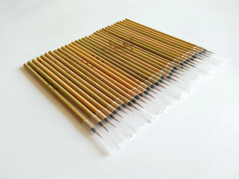 Watercolor Brush Set Weasel Hair Bamboo 6Pcs &ndash; Eco Bamboo